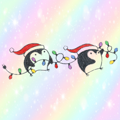 Lit Christmas Penguins