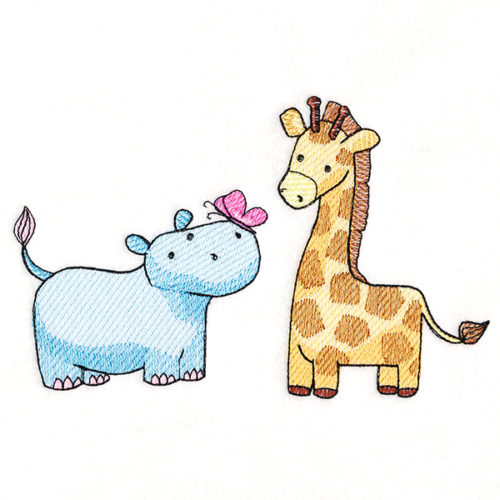 Happy Hippo and Giraffe