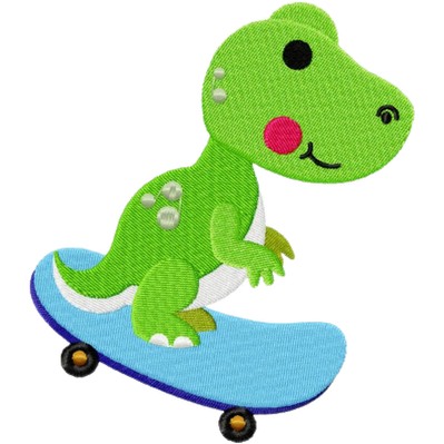 Skateboarding Dinosaur
